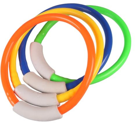 Vaguelly 4pezzi Anelli da Immersione per Ragazzo Ragazza Ragazza Colorati Giocattoli Subacquei Resistenti per Allenamento al Nuoto in Piscina Accessori Divertenti per Giochi d Acqua