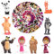 8 Pcs Masha Figuras Juguetes, 50 Pcs Masha Pegatinas, Decoracion Tarta Masha Cumpleaños, Decoracion Cumpleaños Masha, Topper Tarta Masha, Figuras Tarta Masha