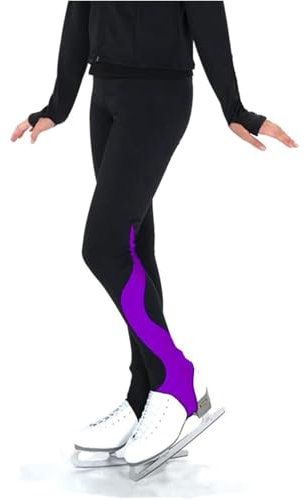 Schlittschuhhose Eiskunstlauf Leggings Atmungsaktive Skating Eislauf Strumpfhose Frauen Eiskunstlauf Leggings Damen Thermal Schlittschuh Training,04,M