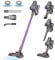 Akku Staubsauger, 25000Pa/175W/50Min Staubsauger Kabellos, Anti-Tangle-Bürste und Selbststehend, Ultraleichter Handstaubsauger akku vacuum cleaner Stielstaubsauger für Teppichen, Hartboden, Tierhaare