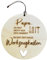 Kunstmanufaktur Engel Holz-Dekoschild „Papa, du bist der ganze Werkzeugkasten“ – Geschenkidee für Papa Vatertag | Runde Holzplatte mit Gravur, Herz-Ausschnitt & Werkzeug-Motiven | Ø 20 cm