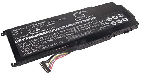 TECHTEK Batteria 3900mAh compatibile con [DELL] XPS 14z, XPS 14Z Ultrabook, 14Z-L412X, 14Z-L412Z, L412x, L412z, L511z sostituisce 0YMYF6, V79Y0, V79YO, YMYF6