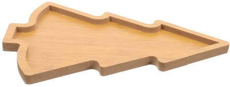 Zerodeko Piatto di Legno Forma di Albero di Natale Vassoio per Snack Piatto da Portata per Frutta Antipasti e Salse per Feste e Uso Quotidiano