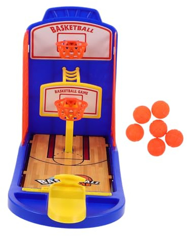 TOBBOMEY Interaktives Desktop-basketballspiel Spieler Tisch Basketball Set mit Finger-schussmechanismus Fördert Hand-Augen-koordination und Strategisches Denken Basketballkorb für