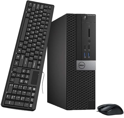 Dell Optiplex 7040 SFF Desktop Computer PC, Intel Core i5-6500, 8 GB RAM, 256 GB SSD, WiFi, Bluetooth, tastiera US Windows 11 Pro (ricondizionato)