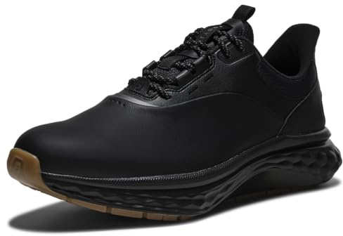 Footjoy Quantum Golfschuh für Herren, Schwarz/Schwarz/Gum, Größe 43