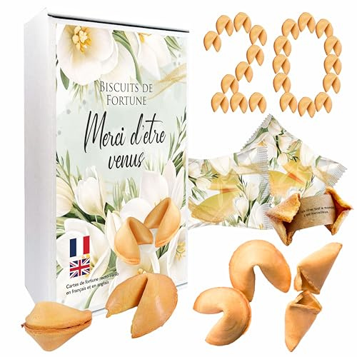 D&D Fun Cookies Set de biscuits de fortune Merci d'être venus | Excellent cadeau pour les invités | Fortune cookies pour les fêtes | Emballage individuel | Biscuits de fortune chinois (S)