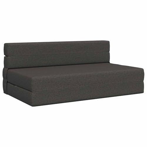 vidaXL Klappsofa Bett Dunkelgrau 152 x 86,5 x 60 cm Stoff, Verstellbares Sofa-Bett, rechteckige umwandelbare Couch, vielseitiges Möbelstück für Schlaf- und Wohnzimmer