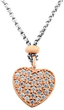 Orphelia Damen-Kette mit Anhänger Fantasie rhodiniert Zirkonia transparent Rundschliff 43 cm-ZK-7194