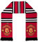 Manchester United FC - Strickschal - Offizielles Merchandise - Geschenk für Fußballfans - Jacquard-Muster - Rot gestreift