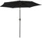 Happy Garden Parasol droit HAPUNA rond 2,70m de diamètre noir avec manivelle. Parasol droit inclinable.