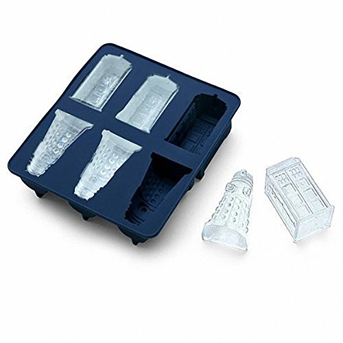 MoldFun Doctor Who Eiswürfelform für Tardis und Daleks, Silikonform für Schokolade, Wackelpudding, Seifen
