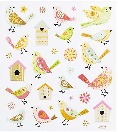 Hobbyfun Hobby-Design Sticker Vögel III, Bogen 15x 16,5 cm