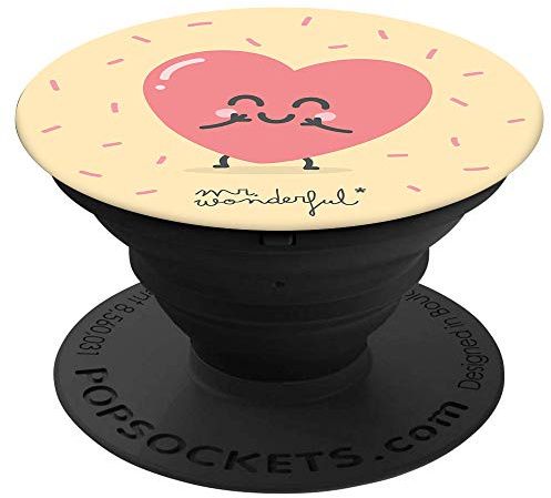Tribe PopSockets Heart PSR03801 Grip et Support pour Smartphone et Tablette Original Mr Wonderful