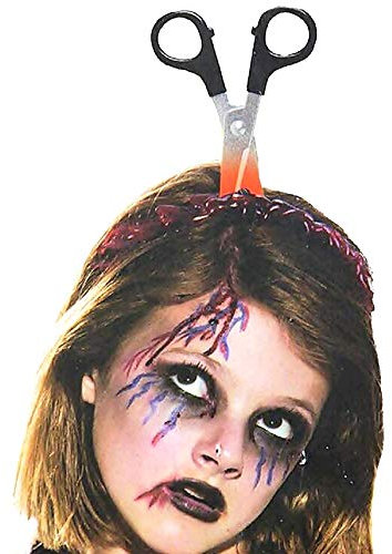 LoveLegis Haarband mit Schere - blutiger Effekt - Zombie - Horror - Verkleidungen - Halloween - Karneval - Geschenkidee für Weihnachten und Geburtstag