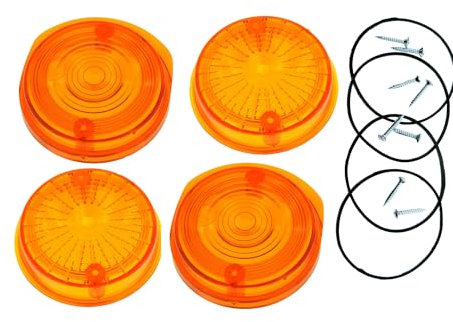 Ost2rad 4 STÜCK Blinkerkappe rund für SIMSON S50 S51 SR50 orange mit E-Prüfzeichen