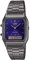 Casio Montre Quartz Unisexe 30.00mm avec Cadran Bleu analogique/numérique et Bracelet en Bracelet en Acier Argent AQ-230EGG-2AEF