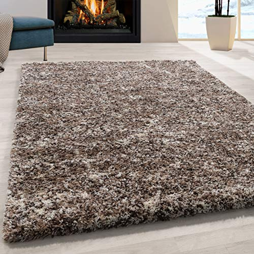 Vintage Stil Teppich Wohnzimmer Kurzflor Meliertes Design Esszimmer Schlafzimmer Flur Küchenteppich Weich & Flauschig Pflegeleicht Rechteckig Teppich in Farbe: Beige, Grösse: 200 x 290 cm