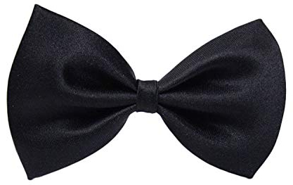 generisch JIER Kinder Fliege Einfarbig Kinderfliege Plain Bowties Krawatt Größe Verstellbar Festlichkeit Hochzeit Anzug Smoking Bowties Bow Tie (Schwarz,One Size)