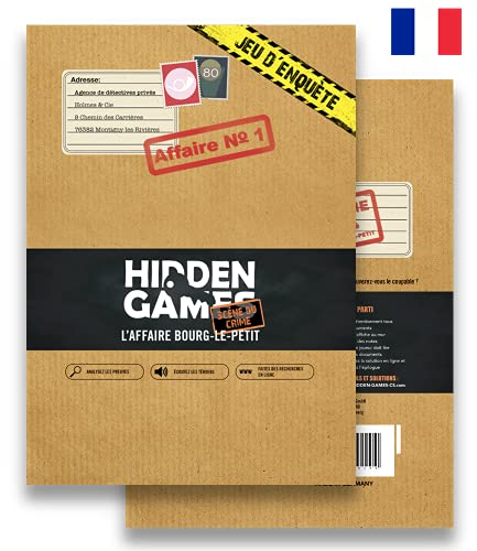 Hidden Games dossiers criminels – L’Affaire Bourg-Le-Petit – Jeu de scène de Crime réaliste et passionnant, Escape Room coopératif en français