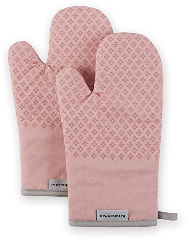 KitchenAid Asteroid Oven Mitt Set, Dried Rose