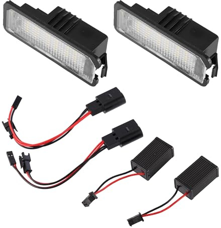 X AUTOHAUX 2pcs Car Auto LED License Plate Light White Light for Polo Golf Exeo