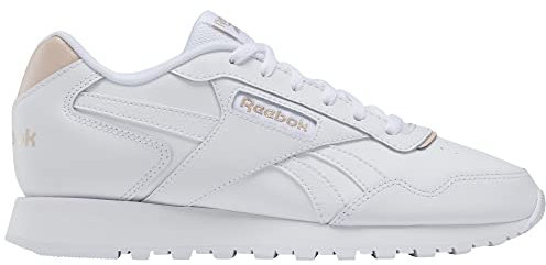 Reebok Mens Ventilator Signature Leather Fashion Sneakers, White/White/Rose Gold, 8