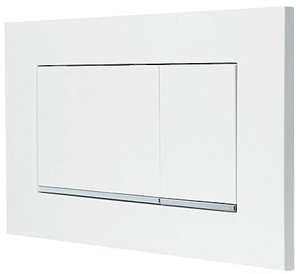 BagLEv For S*ig*ma30 chrome dual flush plate for UP320 cistern 115.883.KH.1, Rushed/Polished Stainless Steel (White)
