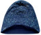 Wollhuhn Öko Warme Winter Jungen/Mädchen/Kinder Long Beanie Mütze Mit Fleecefutter Versch. Motive (aus Öko-Stoffen, Bio) 20220666 (Galaxy Sprenkel Blau, S)