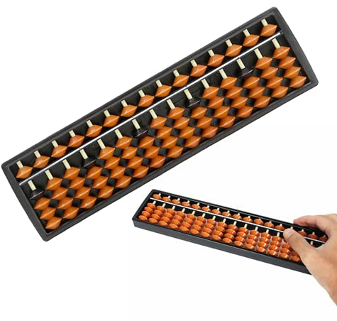 Abacus,Boulier Chinois Vintage en Bois,Abacus Chinois Calculatrice Cadre,Boulier Chinois Vintage en Bois à 15 Chiffres, Abacus Chinois Calculatrice Cadre,pour Étudiants pour Étudiants Bureau Maison