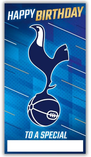 Danilo Promotions Ltd Geburtstagskarte Tottenham Football Club mit Aufklebern zum Personalisieren mit Ihrer Beschriftung für Mutter, Vater, Enkel, Freund, offene Geburtstagskarte, Blau