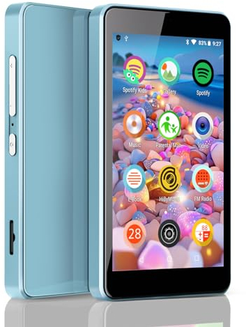 Lecteur MP3 pour Enfants avec Contrôle Parental, Compatible avec Spotify Kids, Spotify, Audible, Lecteur de Musique MP4 IPS 4,0 Pouces (Bleu)