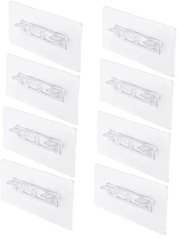 KONTONTY Regalhalterungen Für Schwebende Regale 8 Stück Transparente Halterungen Für Schränke Regalstifte Mit Selbstklebendem Effekt