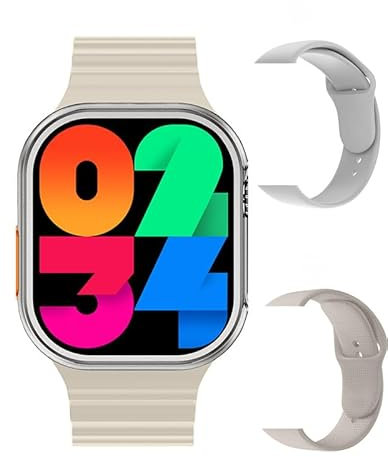 Reloj inteligente HW9 Ultra2 ChatGPT de 49 mm 2.01 pulgadas NFC con 3 correas nuevos gestos BT Call Music Sport Smart Watch para hombres y mujeres (gris)