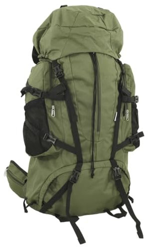 vidaXL Wanderrucksack Armeegrün 60 L Oxford-Gewebe, Campingrucksack, Outdoor Rucksack, Leichter Rucksack, Wandertasche, Trekkingrucksack, Rucksack