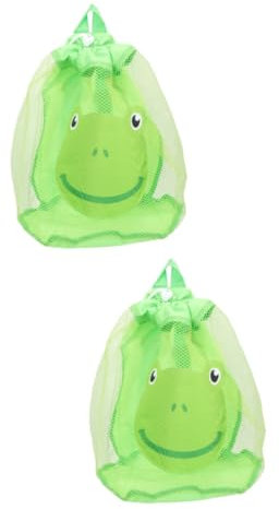 VICASKY 2stücke Titel Cartoon Netz Strandtasche Für Sandspielzeug Große Wiederverwendbare Aufbewahrungstasche Für Junge Mädchen Leicht Strapazierfähig Für Strand Und Schwimmbad