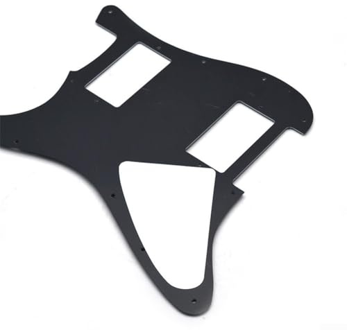 Kratzfeste Platte, 3-lagig, 11 Loch HH Gitarren-Pickguard für ST-E-Gitarren (schwarz)