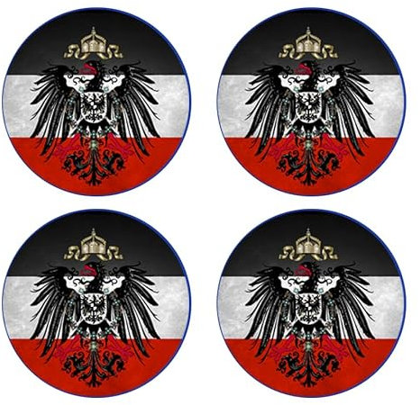 Sammys Shirt Store Deutsche Kaiserfahne II Nummernschild/Kennzeichen Aufkleber Autoaufkleber 4er Set