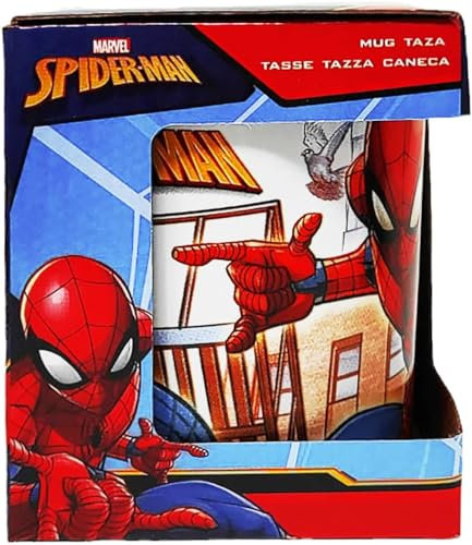 Marvel Taza de té mod. Mug de cerámica Spiderman 24 cl Medidas 8,5 x 7,5 cm. En caja de regalo