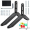 WADY TV Stand Legs, TV Base Pedestal Feet, Universal Table Top TV Stand Base Legs TV Stand Legs Replacement with Screws for Most 32-65”LCD LED Plasma,（Please refer to our size before buying）Black