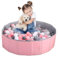 KBIBCK Piscine à balles pliable pour bébé, 80 cm, pour enfants, filles, garçons, parc pour bébé, piscine à balles ronde portable pour chiens, chats, intérieur et extérieur, balles non incluses (rose)