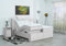 Boxspringbett Lapi 240x220, VS-Alugrau, 7-Zohnen Taschenfederkernmatratze, Ergoflex - Inklusive Aufbau - Deutscher Hersteller