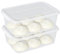 Parlynies 2-Pack 16 Quart Plastic Pizza Dough Proofing Trays with Lid, Clear Dough Proofing Container for Home and Bakery