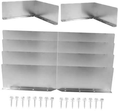 Silber Spritzschutz 6 Stück, aus Aluminium, für Dachrinnenecken