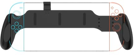 XHSESA Agarre ergonómico antideslizante para Switch/Switch OLED/Switch2 - Accesorios ligeros para controlador de mano (negro)