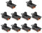 Eorleya 10Pcs interrupteur a glissiere de haut bouton a 6 broches a 3 Position DPDT panneau de 0.5A 50V DC