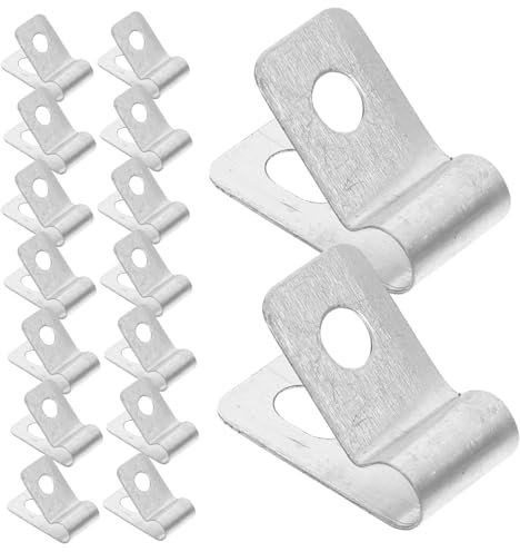 Mikinona 100 pièces Clips de Clôture Acier Inoxydable avec Vis pour Fixation de Grillage Soudé sur Clôtures Vinyle Bois et pour Agriculture et