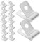 Mikinona 100 pièces Clips de Clôture Acier Inoxydable avec Vis pour Fixation de Grillage Soudé sur Clôtures Vinyle Bois et pour Agriculture et
