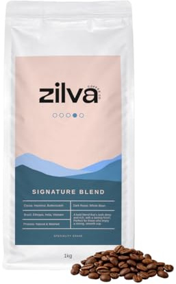 Zilva Speciality Coffee Beans | Signature Blend | Dark Roast | 1Kg