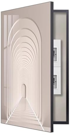 Rygcrud Abdeckung Für Sicherungskasten, Für – Aluminiumrahmen, Verstecken Sie Elektrische Dekoration Kreativität Hängendes Bild Für Wohnzimmer Und Büro(Black b,60x120cm)